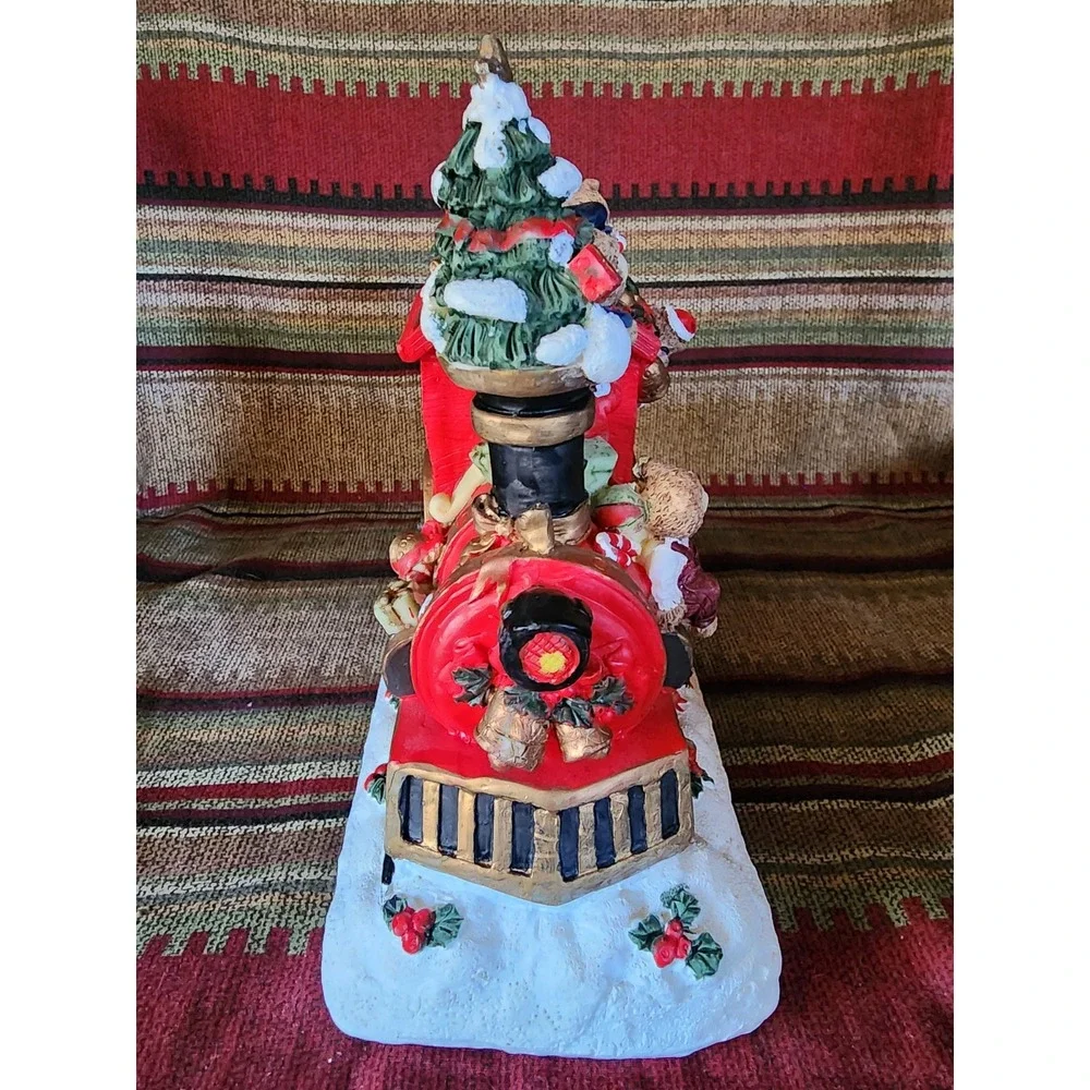 Vintage Musical Ceramic Christmas Train With Teddy Bears‎ Plays Jingle Bells